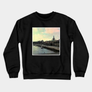 Beautiful Retro Photography from Dresden Germany sightseeing with rainbow sky Crewneck Sweatshirt